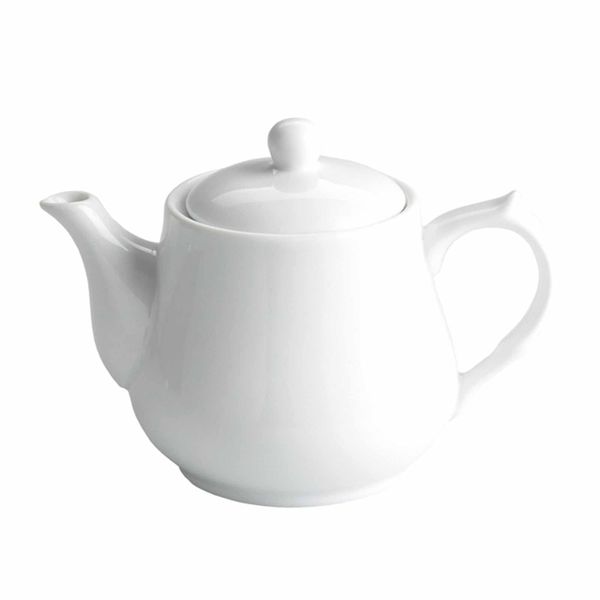 Moonlight Ceramic Tea Pot White 17.6oz / 500ml - Porcelain Teapot