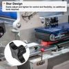 sourcing map 5pcs Star Knobs M8 x 30mm Male Thread Plastic 4-Star Stud Knob Hand Tightening Clamping Screw Replacement Threaded Handle, Black