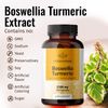 Boswellia Turmeric Capsules - Joint, Digestion & Brain Support Herbal Supplements w/Organic Herb Extract of Black Pepper | Made in USA - Vegan, Gluten Free, Non GMO | 100 Capsules - 2100 mg