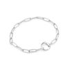 Silver Link Charm Chain Con. Br. M AH B048-01H, Sterling Silver