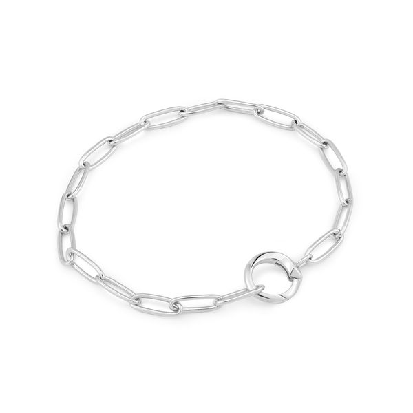 Silver Link Charm Chain Con. Br. M AH B048-01H, Sterling Silver