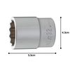 Tone Socket (12 Angles) 6D-32 Insertion Angle 19.0 mm (3/4 ") Double Side Width 1.3 inches (32 mm)
