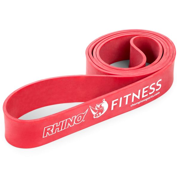 Champion Sports Resistance Bands for Men and Women, Heavy Resistance (50-90lbs), Red - Durable Fitness Band for Strength Training, Stretching, Rehabilitation - Premium Home Workout Equipment