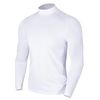 Mens Mock Neck Long Sleeve(White,M)