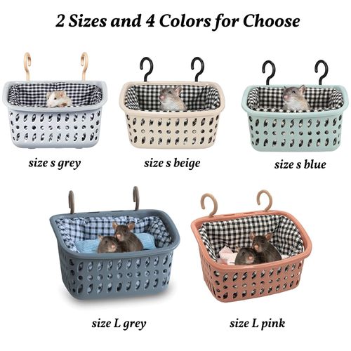 JWShang Rat Hammock for Cage Chew Proof, Rat Warm Bed, Small Animal Hanging Hammock, Rat Cage Accessories for Small Animals Rat, Mouse, Guinea Pig, Chinchilla, Sugar Glider, Ferret (Small)
