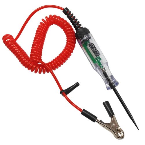 Automotive Test Light, 5-90V LED Digital Voltage Tester Display with Voltmeter, Bidirectional Light Circuit Tester with Extended Spring Wire & Probe, Auto Electric Test Pen for Car, Truck, SUV (1 Set)