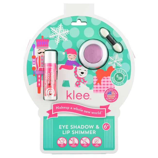 Luna Star Klee Holiday Eye Shadow and Lip Shimmer Makeup Kit. Gentle and Non-Toxic. Kid-Friendly. Made in USA. (Carol Twinkle)