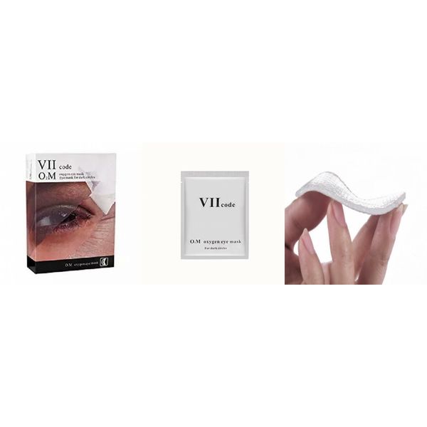 VIIcode O2M Oxygen Eye Pads for Dark Circles - Reduces Puffiness, Black-1