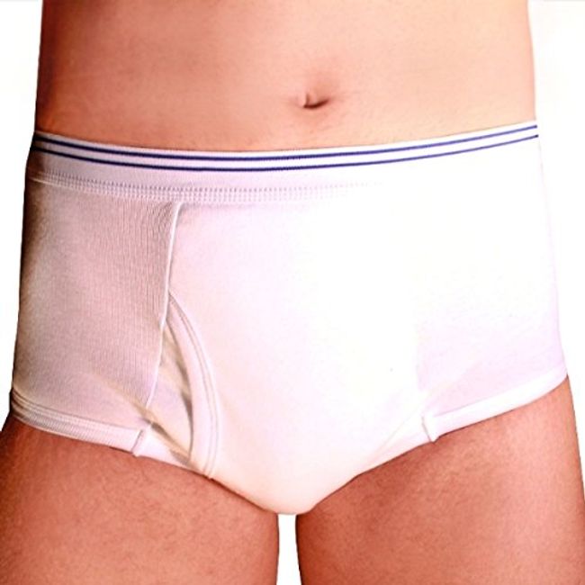 Petey's Washable Incontinence Underwear for Men (Moderate Protection) - Reusable Men's Briefs for Light to Moderate Leakage (X-Small (26" to 28"))