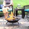 Outdoor Fire Pit Bowl Replacement Insert for DIY Ring or Existing Stand - Wood-B