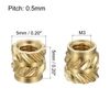 uxcell Knurled Insert Nuts M3 x 5mm L x 5mm OD Female Thread Brass Embedded Nuts 60pcs