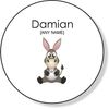 Personalised Donkey Round Coaster (A GoPersonalised Design)
