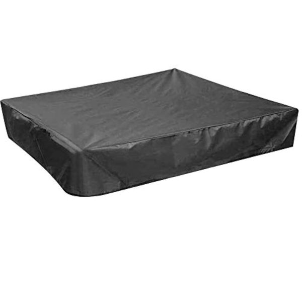 PERFETSELL Sandpit Covers, 120 cm x 120 cm, Waterproof Sandpit Cover, Oxford Fabric, Black Sandpit Tarpaulin with Drawstring for Sandpit