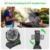 Portable USB Fan for Baby, Quiet Operation, with LED Light, Remote Control, Time