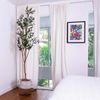 7’ Olive Minimalist Artificial Tree with Natural Trunk Home Decor. Retail $149
