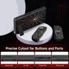 JINGDU Protective Case Compatible with Nintendo Switch 2017, TPU Case Accessory for Switch Console and Grip Joy-Con, Switch Protector with 4 Thumb Grips, Black Spider Web