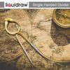 Liquidraw Portland Course Plotter Navigation Divider Kit Marine Sailing Nautical Protractor Single Handed Straight Divider Solid Brass 8"