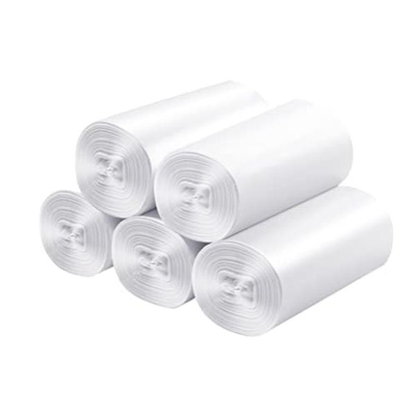 Small Trash Bags Bathroom Garbage Bags Recyclable, Heilaily 2.6-4 Gallon Waste Basket Liners, 10L, 210 Bags, Clear White