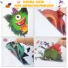 NMKL Halloween Window Stickers - Double Sided Window Decorations, 10 Sheets - Cute Monster & Witch Decals