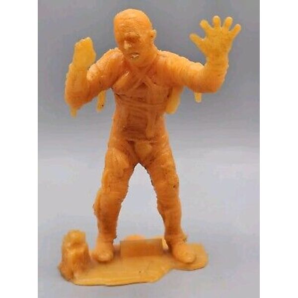 VINTAGE 1960s Louis Marx Orange Mummy 5.5" Plastic Toy Figure