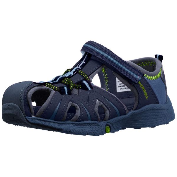 Merrell Hydro JR Sport Sandal, Navy/Green, 7 US Unisex Little Kid