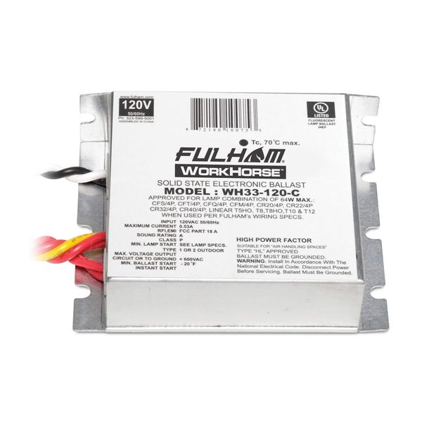 Fulham Lighting Fulham Workhorse Adaptable Ballast, WH33-120-C
