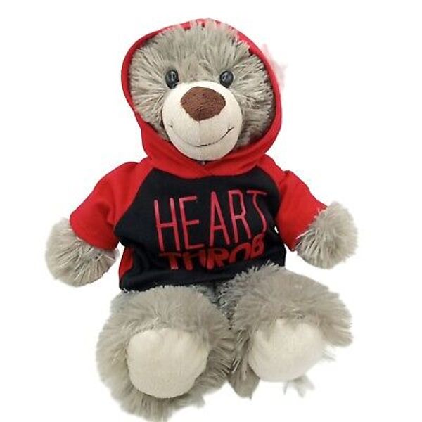 Dan Dee Heart Throb Teddy Bear Red Black Hoodie 12 In Valentines Gift Soft Plush