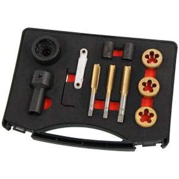 12pcs Tap & Die Set For Wheel Studs & Nuts