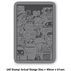'Robots' Rubber Stamp - Unmounted Design for Crafting & Scrapbooking, A8 (RS00032253)