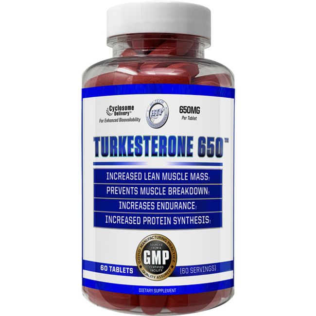 Hi-Tech TURKESTERONE 650 mg, 60 Tabs Build Lean Muscle Mass, Strength, Endurance