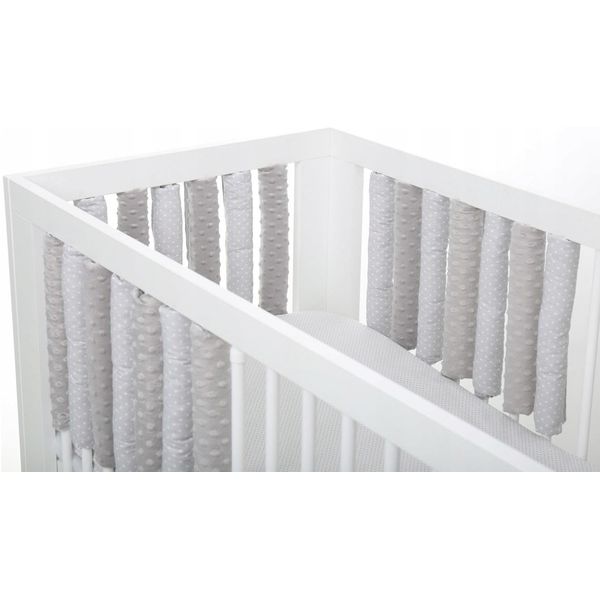 BABYMAM Double-sided Cot Rail Rung Wrap Protector 1Pc Grey