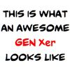 CafePress Awesome Gen Xer 20 oz Ceramic Mega Mug