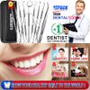 Dental Tools, 10 Pack Professional Plaque Remover Teeth Cleaning Tools Set, Stainless Steel Oral Care Hygiene Kit with Metal Plaque Cleaner, Tartar Scraper, Tooth Scaler, Tongue Scraper - with Case