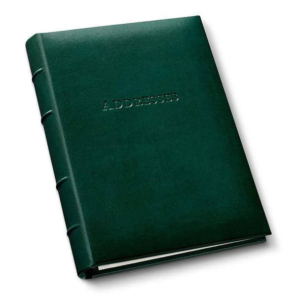 Gallery Leather Desk Address Book - 9" x 7" - Acadia Green