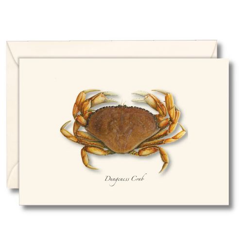 Earth Sky + Water - Dungeness Crab Notecard Set - 8 Blank Cards with Envelopes