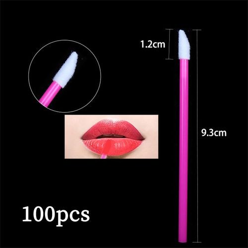 BZKSER Lip Brush - Pack of 100 Microbrush Lip Brushes Disposable Lip Gloss Brush Lipstick Concealer Brush Applicator Wands Perfect Makeup Tool Kits