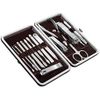 Utopia Care 15 Pieces Manicure Set - Stainless Steel Manicure Nail Clippers Pedicure Kit - Professional Grooming Kits, Nail Care Tools With Luxurious Travel Case (Silver)