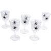 Bristol Novelty HI283 Spider Web Goblet, Clear/Black, One Size