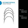 TRQ Front & Rear Brake Hose Set Compatible with 2003-2011 Honda Element