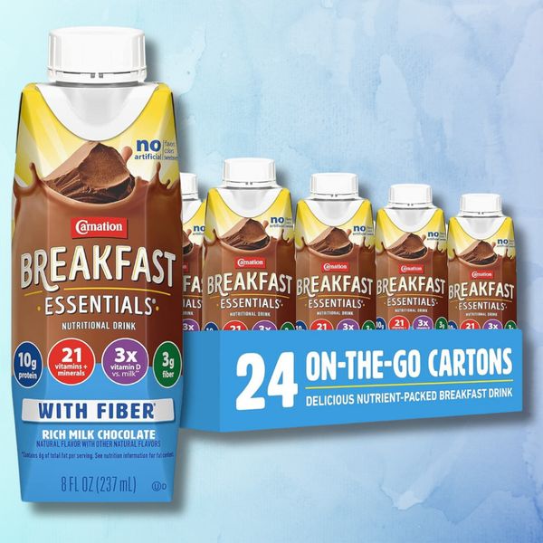 Carnation Breakfast Essentials Ready to Drink with Fiber, Rich Milk...