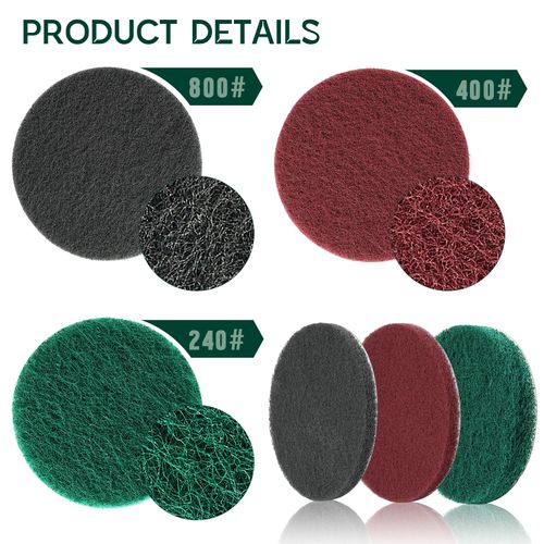 GOH DODD 16 Piece Scouring Pad with Scrub Pad Magic Pad Electric Drill Cleaning Set Household Cleaning Kit Drill Attachment Bathroom Bath Cleaning Scouring Pad Car Wash Kit for Removing Rust on Metal Surfaces Polishing Polishing Machines Woodworking Fabri