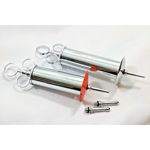 2 PC PREMIUM 3oz & 4oz Ear Syringe Wax Remover Surgical Veterinary Instruments