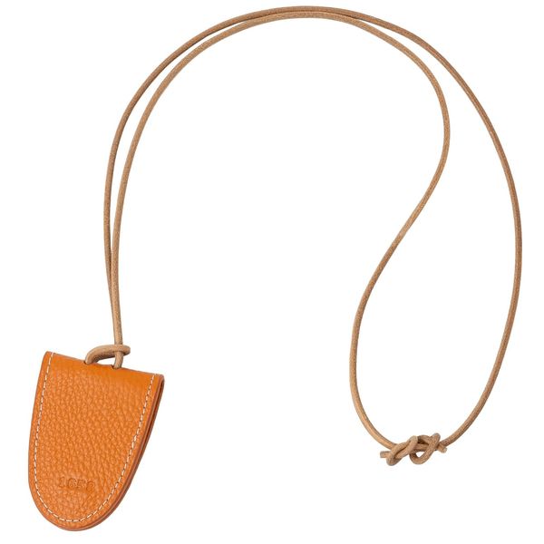 IROKOHA Genuine Leather Mask Strap, Mask Holder, Mask Chain, Crochet Glasses Holder, Mask Case, Leather Necklace, Magnetic, Braun