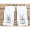 Easter Tea Towels, Set of 2, Easter Bunny, Kitchen or Bathroom Easter Decor