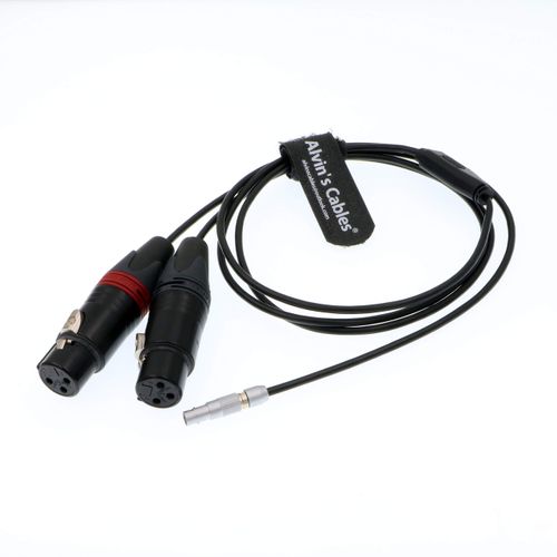 Alvin's Cables Dual XLR 3 Pin Female to 5 Pin Male Audio Input Cable for Arri Alexa Mini