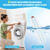 6 Pack Replacement Mop Pads Compatible with O-Cedar H2prO Flat Mop System, Machine Washable & Reusable Microfiber Mop Heads Replacements for Ocedar Flat Mop Floor Clean