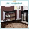 Emily Changing Table in Black, Comes with 1" Changing Pad, Features Two Shelves,