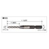 Onishi Kogyo Hexagonal Shaft Spiral Tap, M3 x 0.5