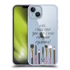 Head Case Designs Eyebrow Quote Makeup Obsession Soft Gel Case Compatible With Apple iPhone 14 Plus