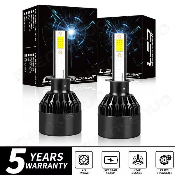 H1 LED Headlight High or Low beam Bulbs Replacement Kit Super Bright White